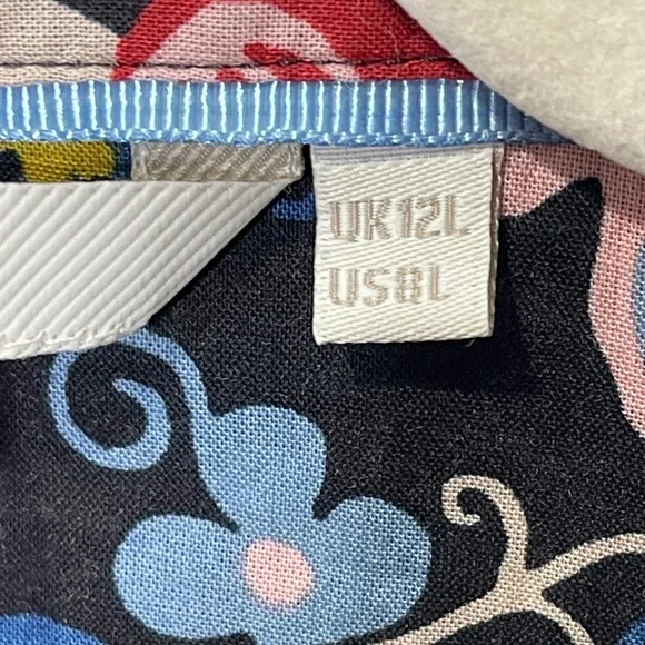 BODEN Flower Paisley Print Shirt Button Down Mini Dress Western Tie Belt Pockets - Picture 4 of 9